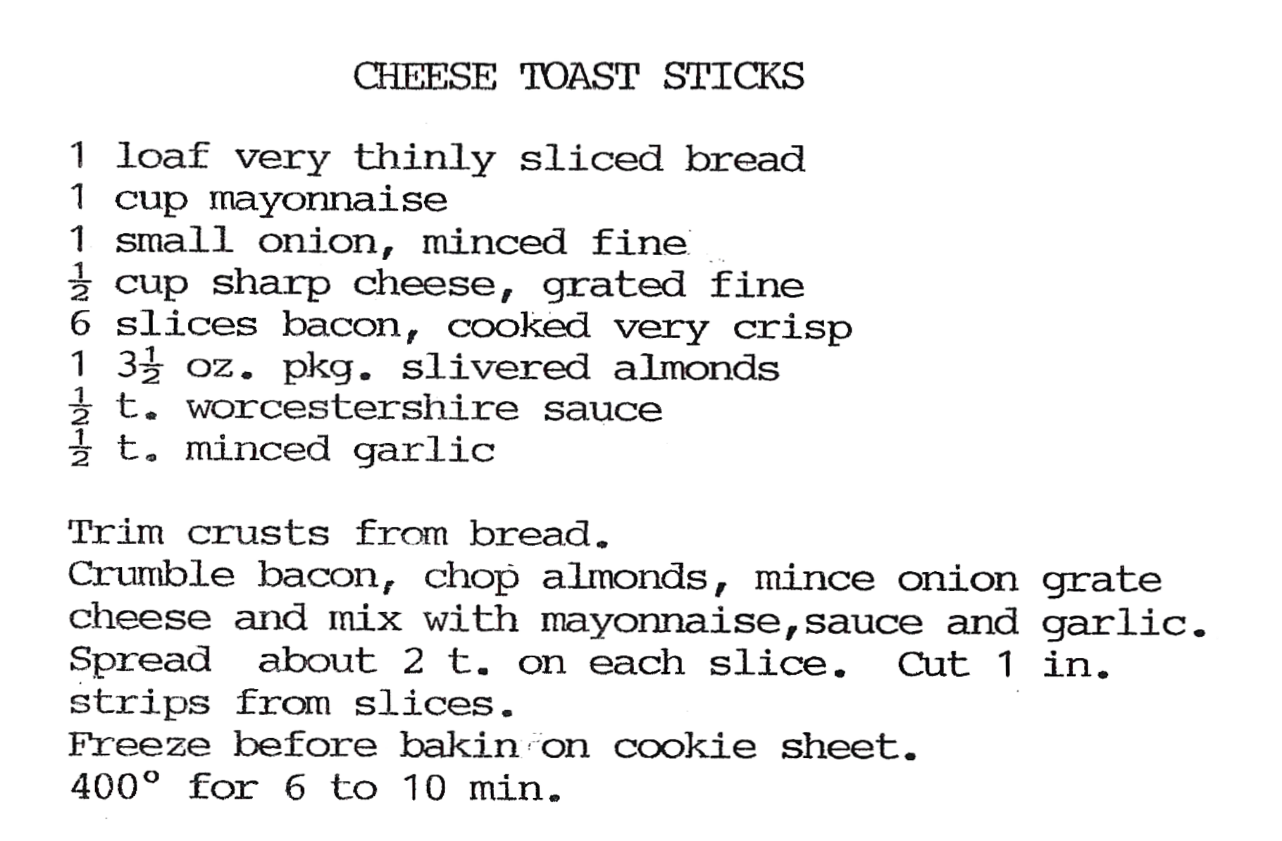 Cheese Toast Sticks Image